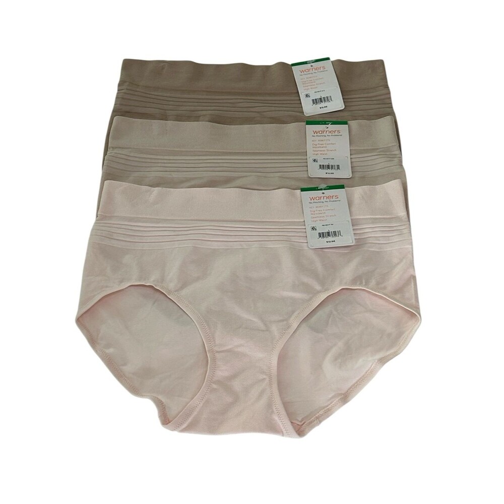 Warners No Pinching No Problem Seamless Brief Underwear Panty NEW Size L/7